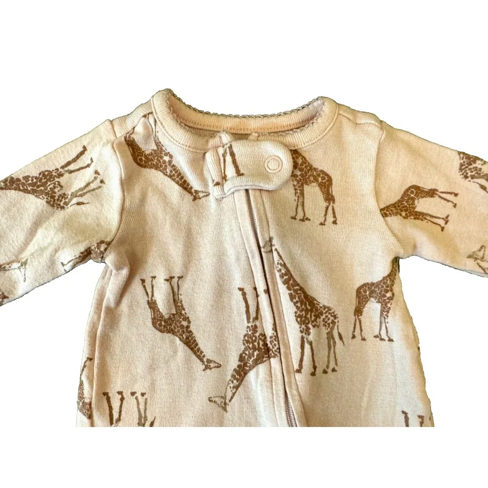 Carters Baby Girl Preemie Sleeper‎ Outfit Reborn Clothes Pink Giraffe Zipper 2